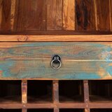  Stalak za vino od masivnog obnovljenog drva 50 x 40 x 180 cm | shoptok.hr