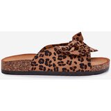 Boto Ladies Slippers With Clear On Cork Sole Leopard Brown Sercele | shoptok.hr