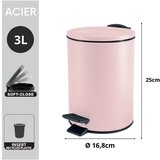 Spirella Rožnat jeklen koš za smeti s pedalom 3 l Adelar – | Shoptok.si