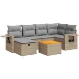  7-dijelni set vrtnih sofa od poliratana s jastucima bež | shoptok.hr