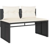  4-dijelni set vrtnih sofa od poliratana s jastucima crni | shoptok.hr