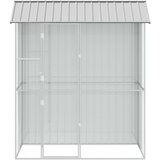  Kavez za ptice s pohranom Siva 215 x 110 x 247 cm Cinkani čelik | Eponuda.com