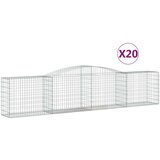  Obokane gabion košare 20 kosov 400x50x80/100 cm cinkano železo, (20757899) | Shoptok.si