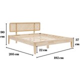 Kalune Design Hanah Home Osnova za bračni krevet Izabelya | ePonuda.com