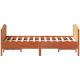  Okvir kreveta s uzglavljem voštano smeđi 150x200 cm od borovine | shoptok.hr