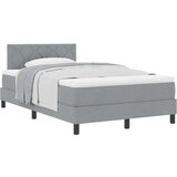  Postelja z vzmetnico z vzmetnico Svetlo siva 120 x 190 cm blago, (5000126012) | Shoptok.si