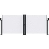  Zložljiva stranska tenda bela 100x600 cm | Shoptok.si
