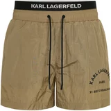 Karl Lagerfeld Kratke kopalne hlače temno siva / črna / bela