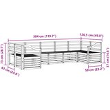  Set vanjskih sofa 7 pcs Bijela 304 x 126,5 x 73 cm | Eponuda.com