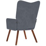  Stolica za opuštanje tamnosiva baršunasta | shoptok.hr