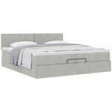  Ottoman krevet s madracem svijetlo sivi 200x200 cm baršun | Eponuda.com