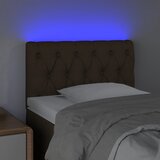  LED uzglavlje tamnosmeđe 80 x 7 x 78/88 cm od tkanine | shoptok.hr