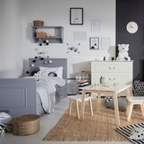 BELLAMY Ines Junior postelja 200x90 cm s predalom/dodatnim ležiščem, siva | Shoptok.si