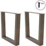  Noge za klub stolić V-oblik 2 kom Prirodni čelik 50 x (42-43,3) cm Čelik | shoptok.hr