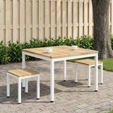  Stolić za kavu Bijela 80 x 80,5 x 45 cm Čvrsto drvo akacije | shoptok.hr