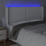  LED uzglavlje bijelo 203x16x118/128 cm od umjetne kože | Eponuda.ba