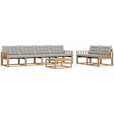  Set vanjskih sofa 7 kom. Bijela i svjetlosiva | shoptok.hr