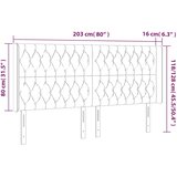  Uzglavlje s ušima tamnosmeđe 203x16x118/128 cm od tkanine | shoptok.hr