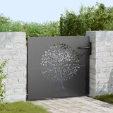 vidaXL Vrtna vrata Crna 100 x 100 cm Čelik s praškastim premazom | shoptok.hr