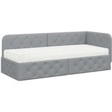vidaXL kutni okvir kreveta svijetlo siva 80 x 200 cm tkanina | shoptok.hr