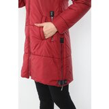Dewberry Z6668 WOMEN'S COAT-BURGUNDY | shoptok.hr
