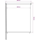  Vanjska rolo zavjesa 405 (Š) x 140 (V) cm bež | shoptok.hr