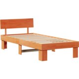  Konstrukcija postelje z vzglavjem Voskast rjav 90 x 190 cm, (5000125908) | Shoptok.si