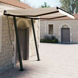 Ročno zložljiva tenda s stebrički 3x2,5 m krem, (20702547) | Shoptok.si