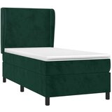  Box spring krevet s madracem tamnozeleni 90x190 cm baršunasti | shoptok.hr