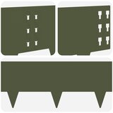  Ograda oko Travnjaka 30 pcs 100 x 25 cm Čelik Maslinastozelena | shoptok.hr