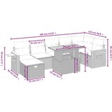 vidaXL 8-dijelni set vrtnih sofa od poliratana s jastucima bež | shoptok.hr