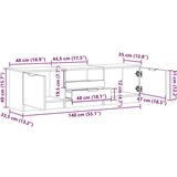 vidaXL TV omarica artisan hrast 150x33,5x45 cm inženirski les | Shoptok.si