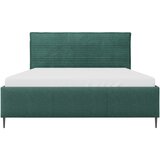 MID.YOU OBLAZINJENA POSTELJA 160 cm x 200 cm , les, tekstil, leseni material temno zelena | Shoptok.si