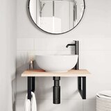  Zidna polica za Lavabo - Umivaonik od čelika i masivne hrastovine | shoptok.hr