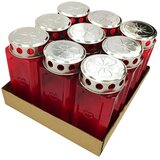  Nagrobna sveča Kocka - set 9 kosov (Rdeča, Približen čas gorenja: 96 h, 9 kos) | Shoptok.si