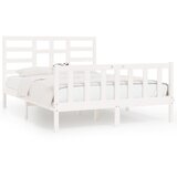 The Living Store Posteljni okvir bel iz trdne borovine 160x200 cm - Posteljni Okvir, (21529862) | Shoptok.si