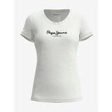 Pepe Jeans White Women's T-Shirt New Virginia - Women Cene