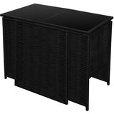  3-dijelni bistro set od poliratana s jastucima crni | shoptok.hr