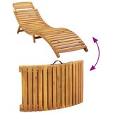  Ležaljka za sunčanje s jastukom od masivnog bagremovog drva | shoptok.hr