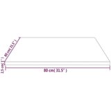 vidaXL Ploča za stol bijela 80x80x2 5 cm masivna borovina četvrtasta | shoptok.hr