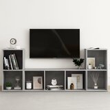  3-dijelni set TV ormarića siva boja betona konstruirano drvo | shoptok.hr
