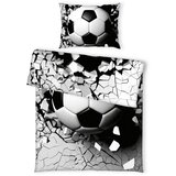 XXXL posteljnina 3D Fußball Bettwäsche 140/200 cm črna, bela | Shoptok.si