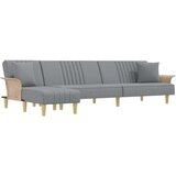 Maison Chic Raztegljiv kavč - Raztegljivi divan L oblike svetlo siv 279x140x70 cm tkanina, (21729348) | Shoptok.si