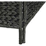 Sobna pregrada s 4 panela crna 154 x 160 cm od vodenog zumbula | shoptok.hr