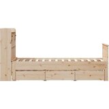 vidaXL Knjižna postelja brez vzmetnice bela 75x190 cm trdna borovina | Shoptok.si