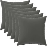  Jastuk s jastukom HEERLEN 6 kom. Antracit Poliester - Antracit 50 x 50 cm 6 | shoptok.hr