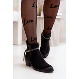 Zazoo 2326 Suede Women's Slip-On Boots Black | shoptok.hr