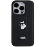  Originalna torbica KARL LAGERFELD Hardcase KLHCP14XGSACHPK za iPhone 14 Pro Max (Gripstand Saffiano choupette PIN / crna | shoptok.hr