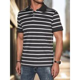 DStreet Koszulka męska polo w paski szara | Shoptok.si