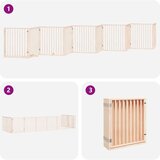  Vrata za pse s vratašcima 10 panela sklopiva 800 cm drvo topole | shoptok.hr